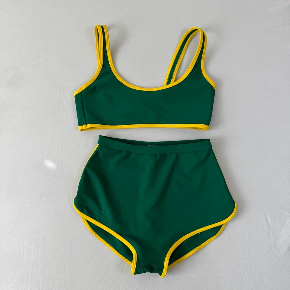 Skatie Mya Top Bardot Bottom Swim Scout Dual Tone Sporty XS - Picture 3 of 7